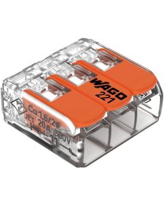 WAGO клема 221-413  3х(0.2 - 4мм2) за многожилен и твърд проводник 