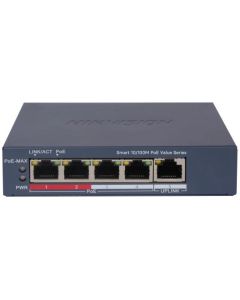 DS-3E1105P-EI/MV2 PoE Суич HikVision 4 PoE + 1xUPLINK 45W Smart Managed