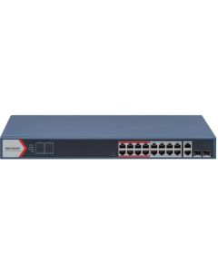 PoE Суич HIkVision DS-3E1318P-EI(B) 16x100Mbit+2xGgbit+2xSFP 230W Smart Managed