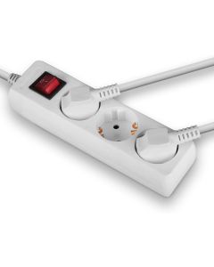 LINDY LNY-73101 :: 3-портов разклонител, Schuko, бял, с ключ