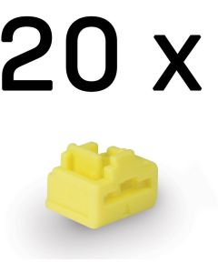 LINDY LNY-47901 :: RJ-45 порт блокер, 20 блокера, жълти