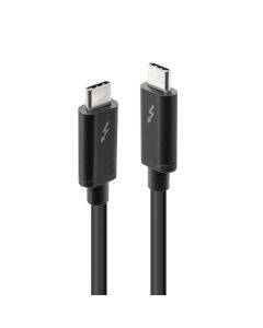 LINDY LNY-41556 :: Thunderbolt 3 кабел, Type C, M-M, 40Gbps, пасивен, черен, 1.0 м