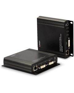 LINDY LNY-39245 :: DVI-D, USB, Audio & RS-232 KVM екстендър, Cat. 6, 140.0 м