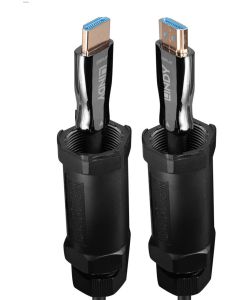 LINDY LNY-38530 :: Подсилен оптичен хибриден HDMI 8K60 кабел, черен, 30.0 м