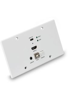 LINDY LNY-38388 :: HDMI 4K60 & Type C HDBaseT EU Wall Plate KVM екстендър, предаващ модул, Cat. 6, 150.0 м