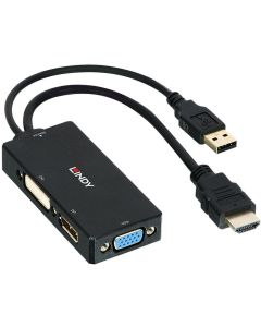 LINDY LNY-38182 :: HDMI към DisplayPort, DVI & VGA конвертор