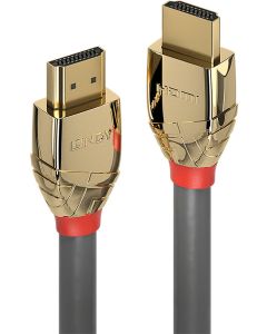 LINDY LNY-37864 :: High Speed HDMI кабел, M-M, Gold Line, сив, 5.0 м
