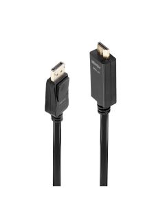 LINDY LNY-36924 :: DisplayPort към HDMI кабел, M-M, 4K30Hz, черен, 5.0 м