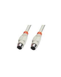 LINDY LNY-33265, PS-2, 6-pin Mini-DIN, M-M, бял, 1.0 м