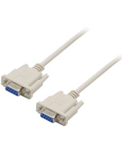 LINDY LNY-31577 :: Сериен Null Modem кабел, RS-232, DB9 F-F, бял, 3.0 м