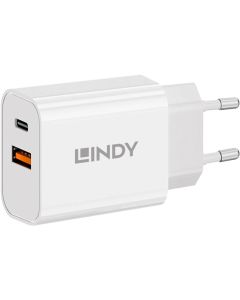 LINDY LNY-73424 :: USB Type A & C зарядно, 30W