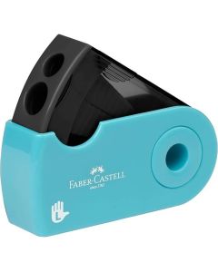 Faber-Castell Острилка, с ръкав, мини, двойна, L, тюркоаз
