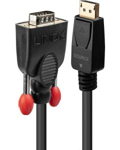 Адаптерен кабел Lindy, DisplayPort към VGA, черен, 2 м
