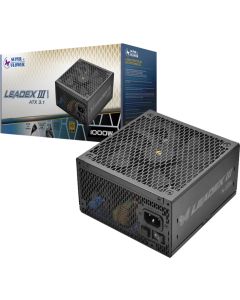 Super Flower Leadex III Gold 1000W ATX 3.1, 80 Plus Gold, Fully Modular, Flat Black Cables,