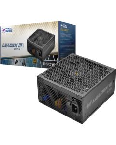 Super Flower Leadex III Gold 850W ATX 3.1, 80 Plus Gold, Fully Modular, Flat Black Cables, 140mm Fan,