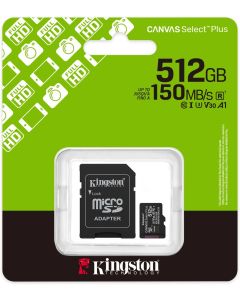 Карта памет Kingston Canvas Select Plus, microSDXC 512GB