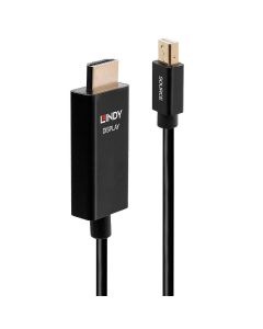 LINDY LNY-40921 :: Mini DisplayPort към HDMI® 4K60hz кабел, M-M, черен, 1.0 м