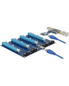 Конвертор Delock Riser Card PCI Express x1 4 x PCIe x16 with 60 cm USB cable