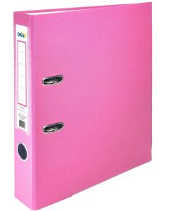 Office 1 Класьор, 5 cm, PP, с метален кант, несглобен, розов, 50 броя