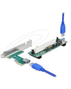 Delock Riser card PCI Express Card x 1 към 1 x PCI 32 Bit Slot с кабел 60 cm