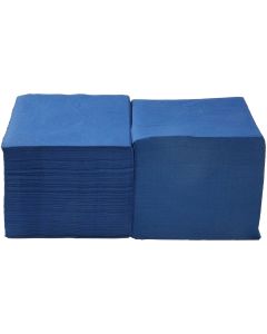 Салфетки, целулоза, двупластови, 1-4 сгъвка, 33 х 33 cm, сини, 400 броя