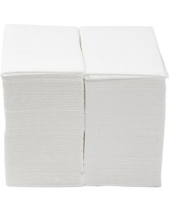 Салфетки, целулоза, двупластови, 1-8 сгъвка, 33 х 33 cm, с бордюр, бели, 150 броя