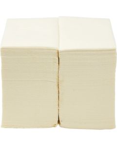 Салфетки, целулоза, двупластови, 1-8 сгъвка, 33 х 33 cm, цвят шампанско, 150 броя