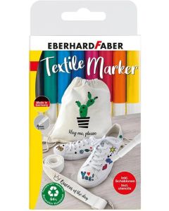 Eberhard Faber Маркер за текстил, с шаблони, 8 цвята
