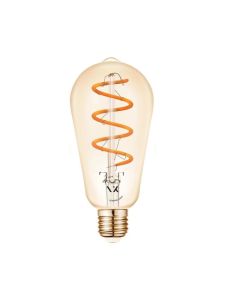  LED лампа 4,5W 330lm 2200Κ 220V E27 Ra>80 360° 360°, спирала Филамент-classic, amber ,димируема - VL LED VK/05156/D/E/SP/A 