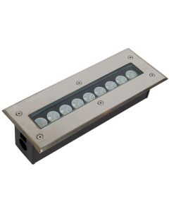 Фасаден линеен декоративен осветител за вгр. Wall Washer 9W 800lm 4000K IP67, размери 30x11x6.5cm, цвят сив - VL LED VK/02014R/C/30
