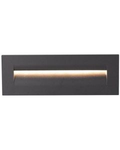 Стенен дек. осв., 100-240V, 9W, 3000K, 280lm, CRI>84, IP65, 25x8.7cm, антрацит - VL LED VK/02108/AN/W