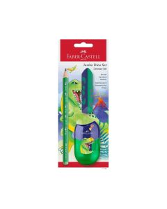 Faber-Castell Молив Динозавър, НВ, с гума и острилка