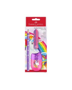 Faber-Castell Молив Еднорог, НВ, с гума и острилка