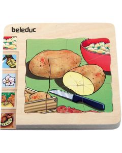 Beleduc Пъзел Картоф, на слоеве, дървен