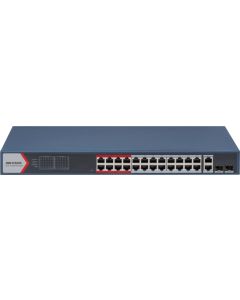 PoE Суич HikVison DS-3E1326P-EI(B) 24 × 100 Mbps PoE + 2× gigabit combos 370W