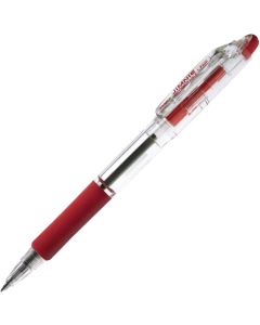 Zebra Химикалка Jimnie, 0.7 mm, прозрачна, червена