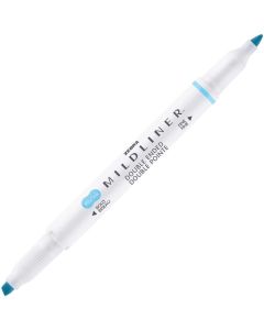 Zebra Текст маркер Mildliner Fluorescent, двоен, син
