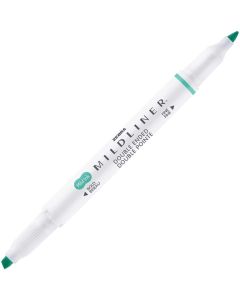 Zebra Текст маркер Mildliner Fluorescent, двоен, синьо-зелен