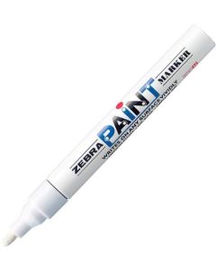 Zebra Перманентен маркер Paint Marker, 3.0 mm, бял