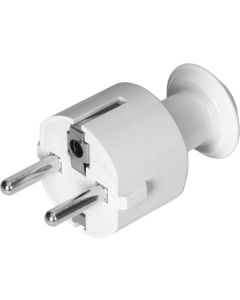 Щепсел 2P+Z 16A 230V прав Uni-Schuko Бял - Orno OR-AE-13304/W