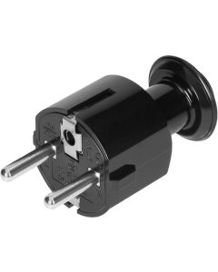 Щепсел 2P+Z 16A 230V прав Uni-Schuko Черен - Orno OR-AE-13304/B