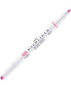 Zebra Текст маркер Mildliner Fluorescent, двоен, розов