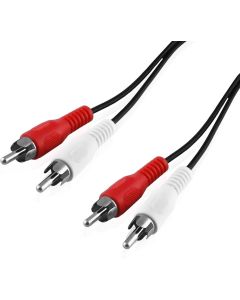 AV кабел (чинчове), 2xRCA към 2xRCA, 2.5 м.