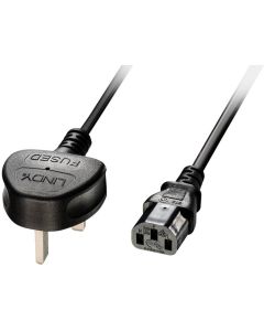 LINDY LNY-30435 :: Захранващ кабел, UK 3 Pin към C13, 5.0 м