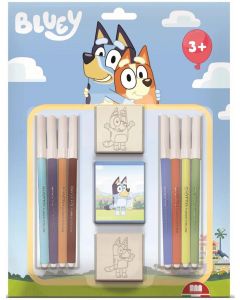 Multiprint Комплект Bluey, с 2 печата и 8 флумастера