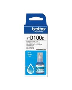 Оригинално мастило за принтер Brother BT-D100C, 5000 страници-5%, Cyan
