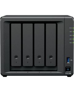 Synology DiskStation DS925+ Tower, 4-Bays 3.5'' SATA HDD-SSD, 2 x M.2 2280 NVMe SSD slot, CPU AMD Ryzen V1500B 4-core 2.2 GHz, 4 GB DDR4 ECC SODIMM, 2x RJ-45 2.5 GbE LAN Port; 2x USB 3.2; 1 xUSB Type-C expansion port; 2.26 kg; 3yr warranty