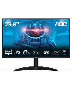 AOC 24B36X, 23.8\'\' IPS WLED panel, Anti-Glare, 16:9, FHD 1920x1080, 0.5ms, 144Hz, 300cd/m2, 1500: 1, HDMI, DisplayPort, Black