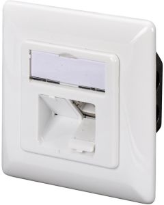 DIGITUS DN-9005-N, двойна, Cat. 6, екранирана, за вграждане, 2x RJ45, 250 MHz, 1GBase-T, 30N, 1000 VDC, LSA, бял