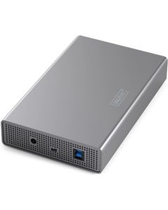DIGITUS DA-71106-1, 2.5", 3.5", SATA, HDD, USB 3.0, 16TB, SATA I-III, JMS578, алуминиева, сребриста